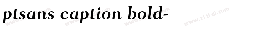 ptsans caption bold字体转换